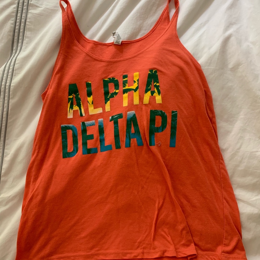 Adpi orange tropical tank top